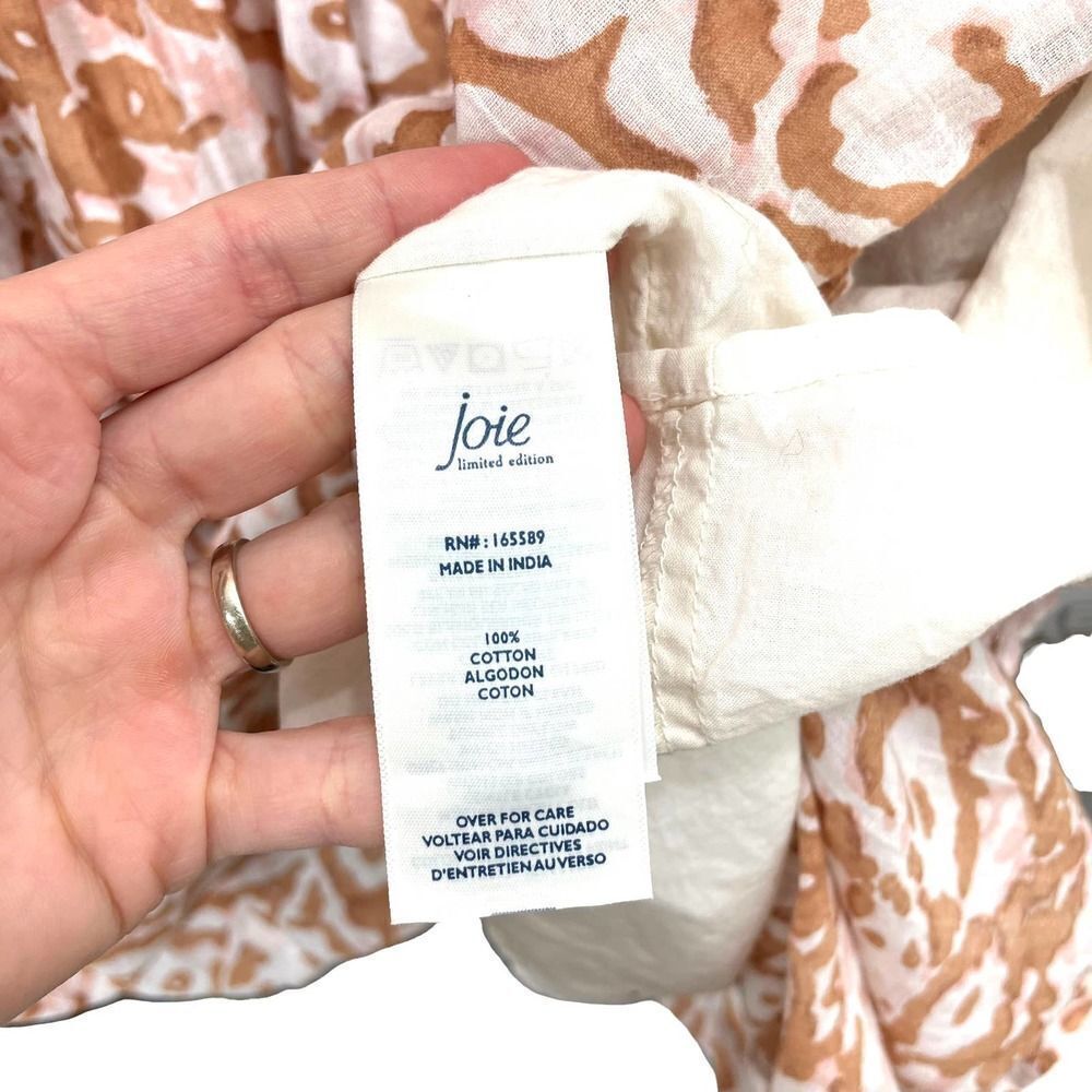 Joie Limited Edition Tiered Maxi Dress Brushed Clay Print‎ Sz XL lagenlook boho - Picture 7 of 7